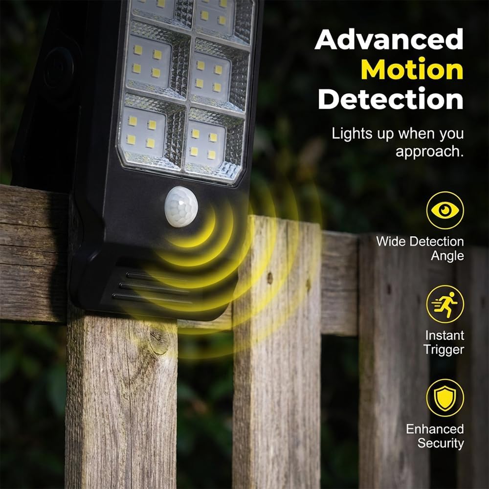 2Pcs Solar Clip Light with Motion Sensor, 2026 Upgraded Portable Outdoor LED Light for Camping, Adjustable Clip On LED Light for Garden, Multifunctional Clip Lamp, Emergency LED Light for Home (2Pcs)