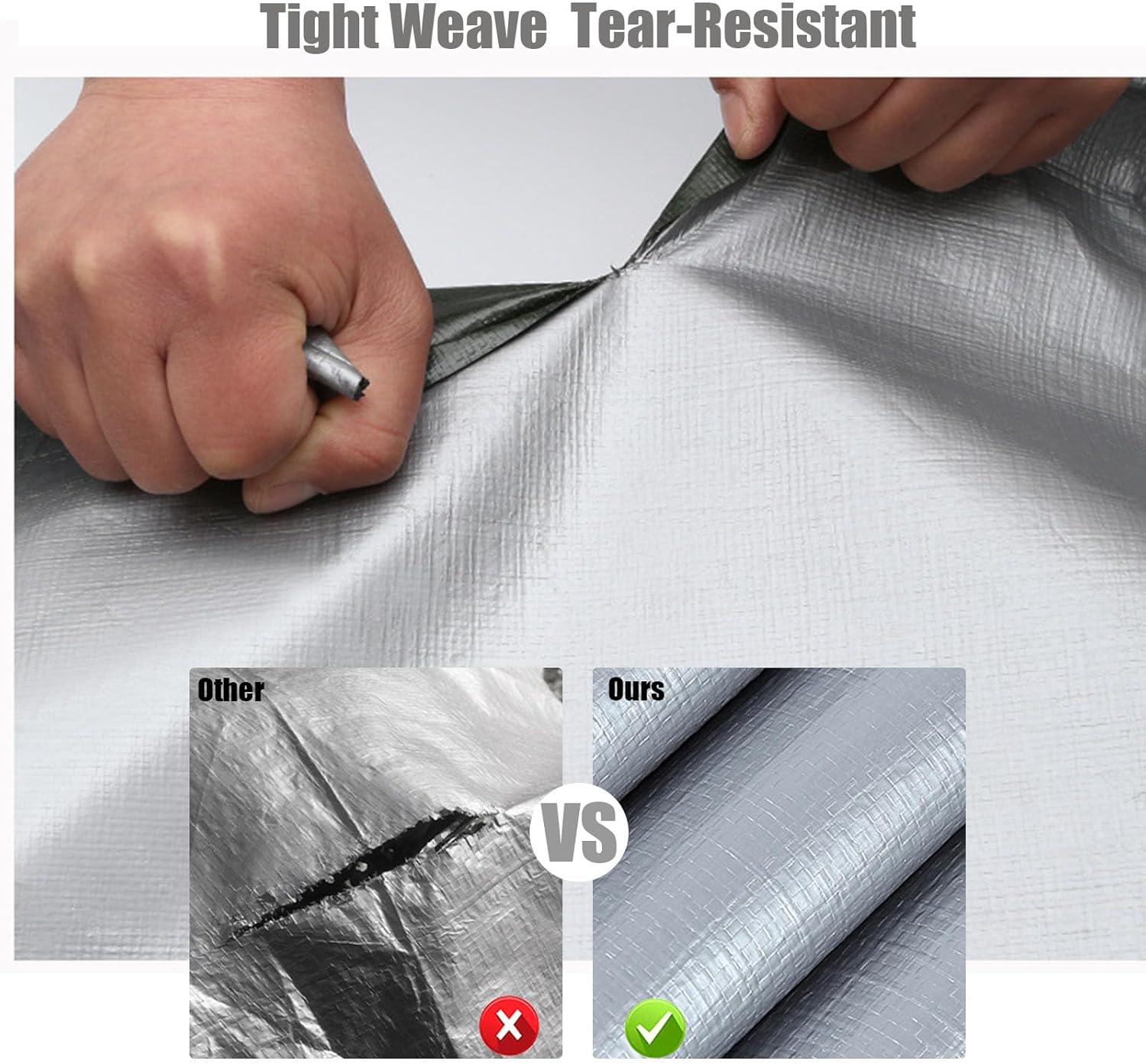 9.2x16ft Heavy Duty Waterproof Tarp,Furniture Waterproof Cover,12 Mil,PE UV with Grommets and Reinforced Edges Resistant Tear Emergency Tarp,Tarpaulin Cover for Car,Boat,Camping,Firewood,Pool Cover