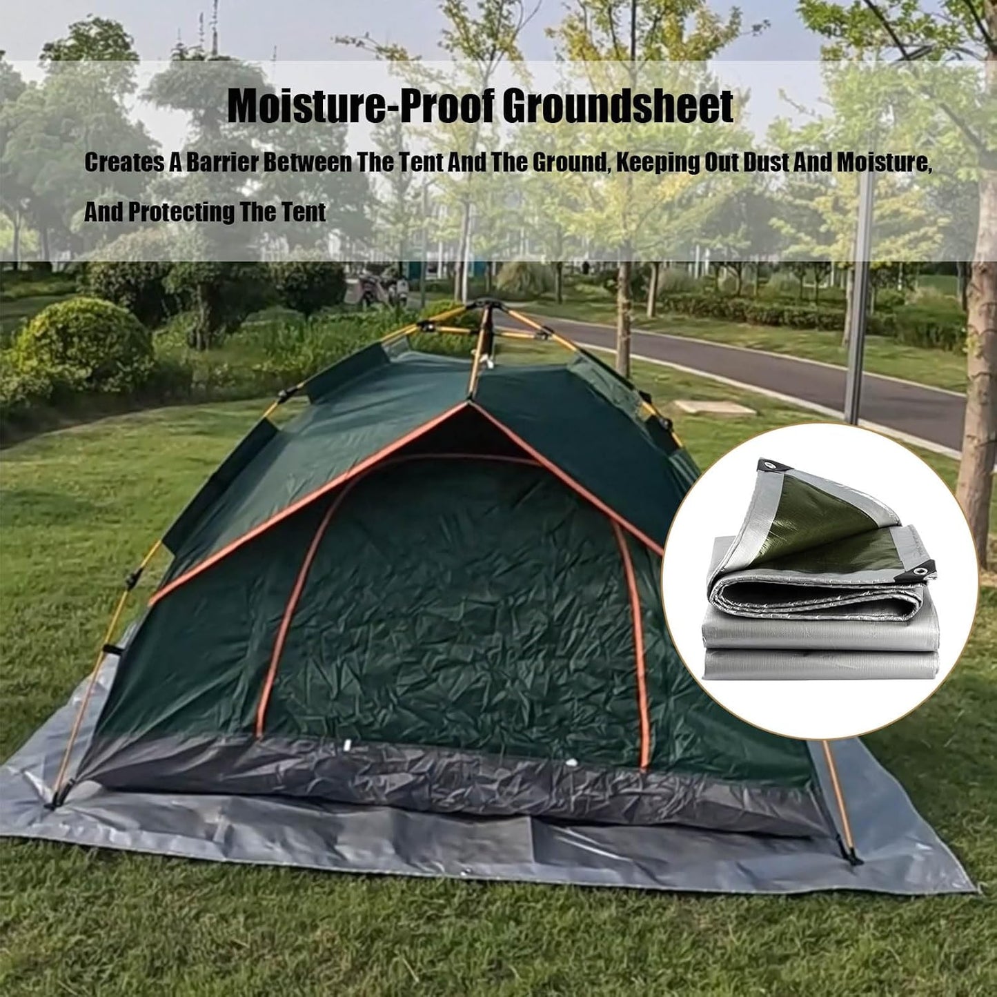 9.2x16ft Heavy Duty Waterproof Tarp,Furniture Waterproof Cover,12 Mil,PE UV with Grommets and Reinforced Edges Resistant Tear Emergency Tarp,Tarpaulin Cover for Car,Boat,Camping,Firewood,Pool Cover