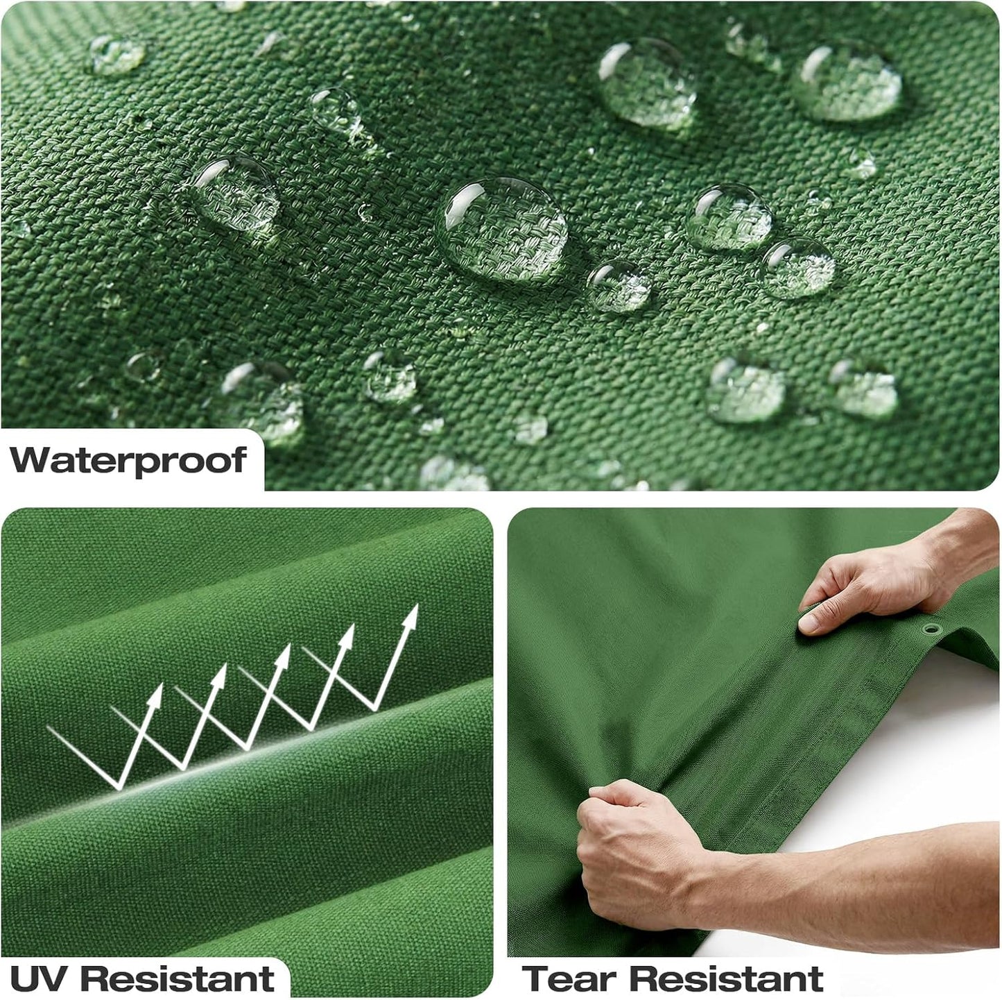 Canvas Tarp 10x12ft 21mil with Rustproof Grommets, Heavy Duty Waterproof Multipurpose Outdoor Tarpaulin Cover for Canopy Tent, Roof, Camping, Woodpile, Trailer