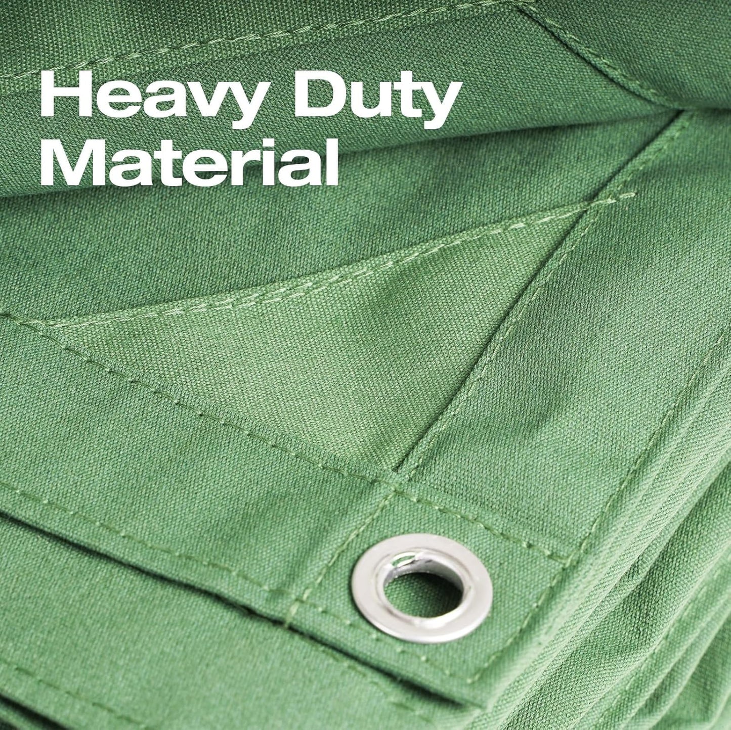 Canvas Tarp 10x12ft 21mil with Rustproof Grommets, Heavy Duty Waterproof Multipurpose Outdoor Tarpaulin Cover for Canopy Tent, Roof, Camping, Woodpile, Trailer