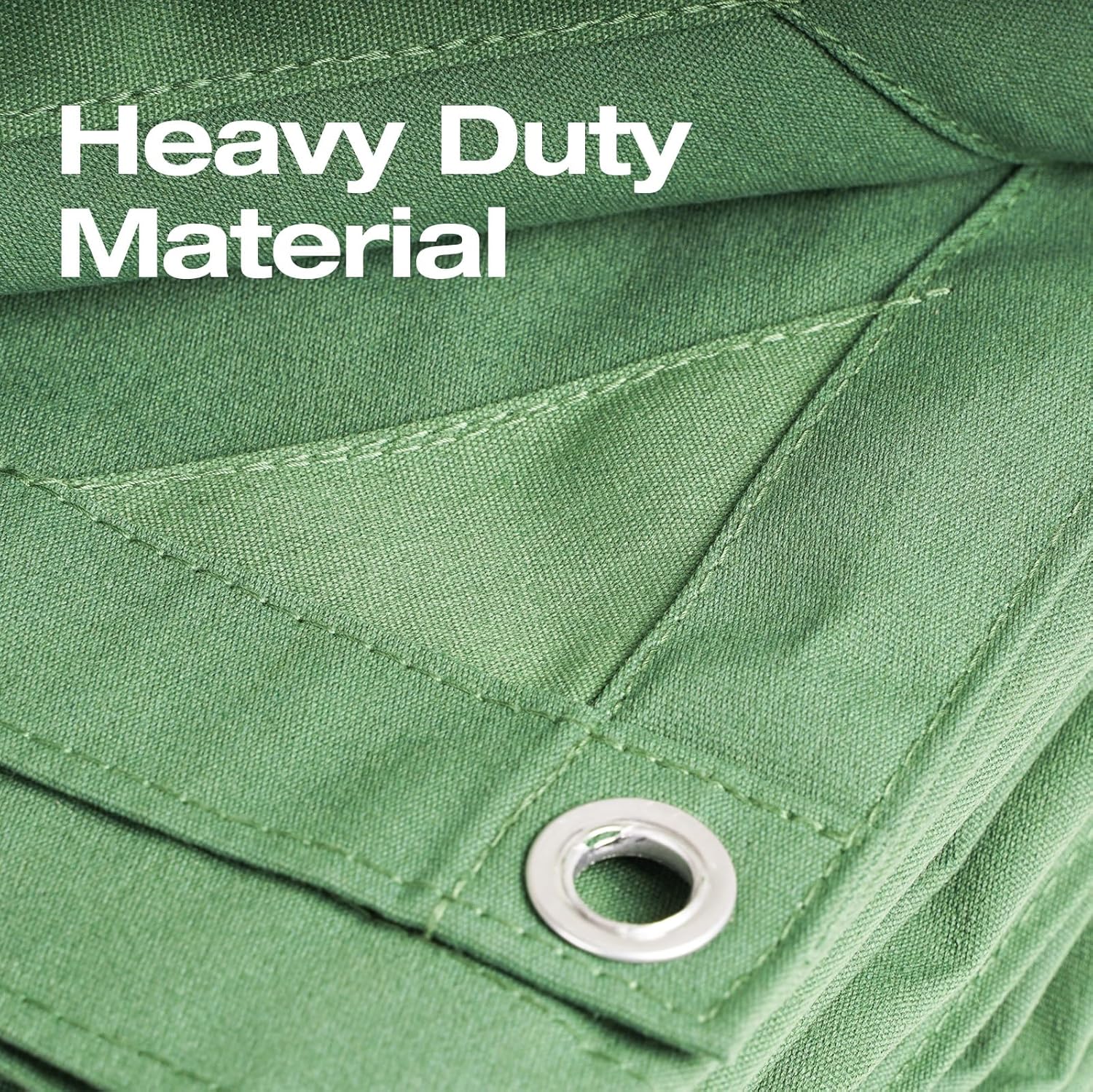 Canvas Tarp 10x12ft 21mil with Rustproof Grommets, Heavy Duty Waterproof Multipurpose Outdoor Tarpaulin Cover for Canopy Tent, Roof, Camping, Woodpile, Trailer